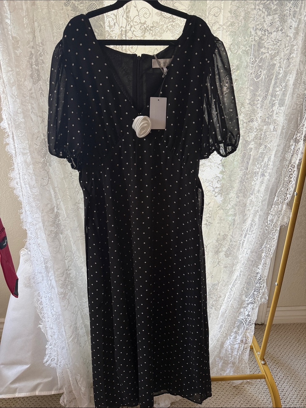 WAYF polka dot dress
